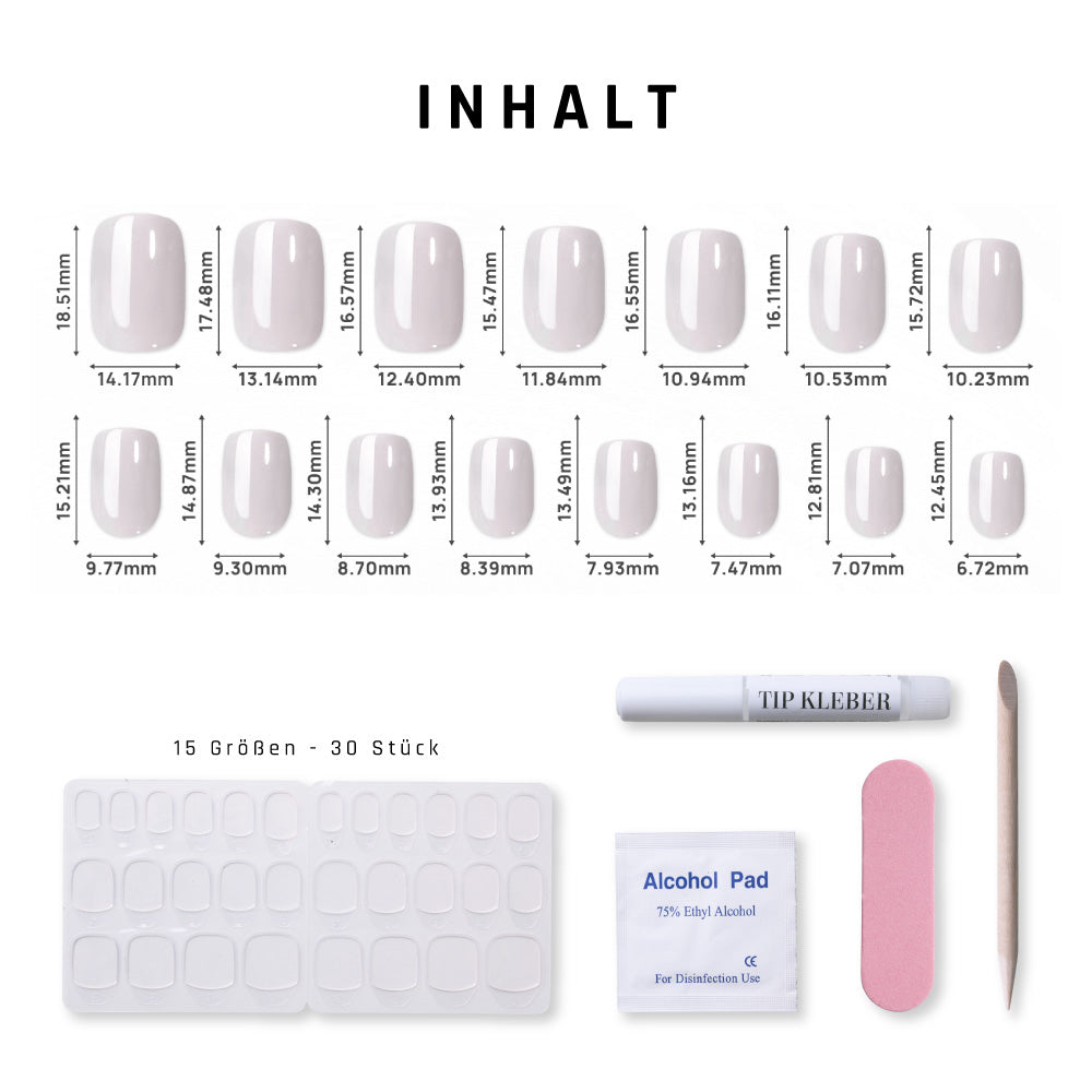 White Square · Soft Gel · Press on Nails für Nageldesign Nägel & Nagelstudios White Square · Soft Gel · Press on Nails, für Nägel im Nageldesign & Nagelstudios