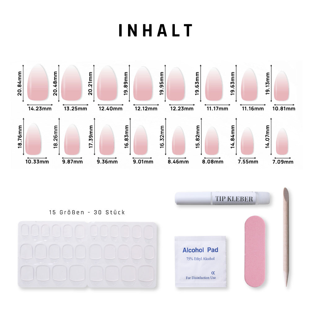 Babyboomer Mandel · Soft Gel · Press on Nails für Nageldesign Nägel & Nagelstudios Babyboomer Mandel · Soft Gel · Press on Nails, für Nägel im Nageldesign & Nagelstudios