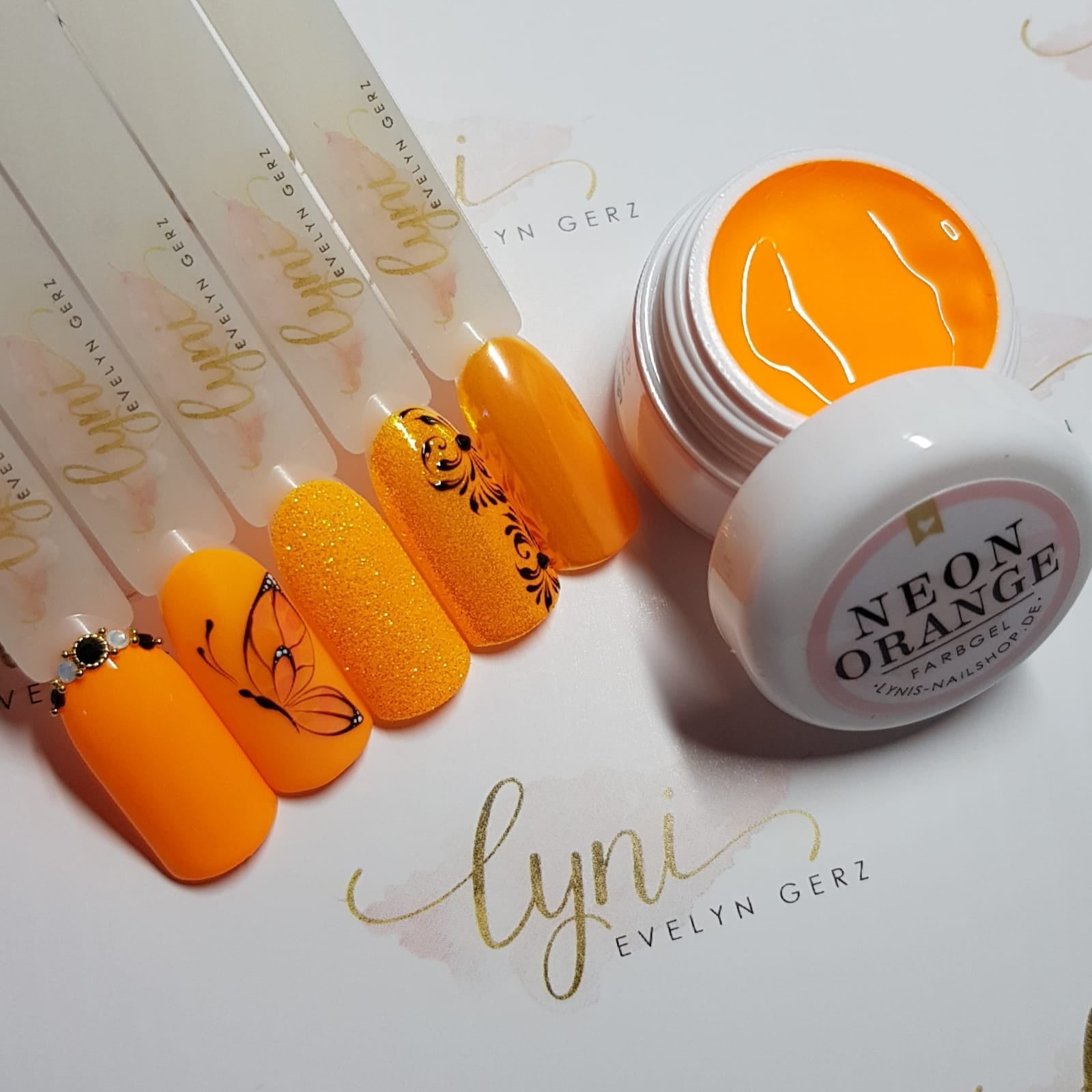 Neon Orange · Dekogel 5ml** für Nageldesign Nägel & Nagelstudios Neon Orange · Dekogel 5ml**, deko, dekogel, farbe, farbgel, gel, leuchtend, orange für Nägel im Nageldesign & Nagelstudios