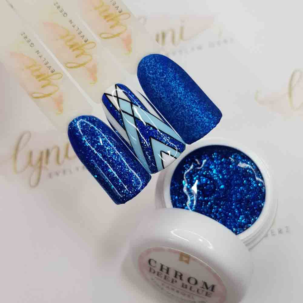 Chrom Deep Blue · Farbgel 5ml* für Nageldesign Nägel & Nagelstudios Chrom Deep Blue · Farbgel 5ml*, Blau, color gel, effektgel, Farbe für Nägel, Gel Farben, Gelnägel Farbe, Glitter Gel, Glitzergel für Nägel im Nageldesign & Nagelstudios