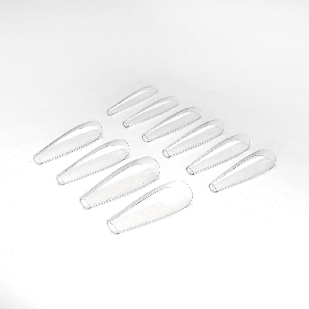 Ballerina Normal · Clear · Press On Tips für Nageldesign Nägel & Nagelstudios Ballerina Normal · Clear · Press On Tips, aufdrück Nägel, click it tips, durchsichtig, klar, press on nails, press on nägel für Nägel im Nageldesign & Nagelstudios