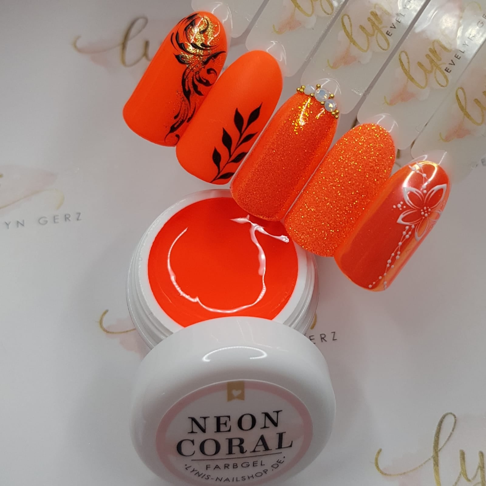 Neon Coral · Dekogel 5ml** für Nageldesign Nägel & Nagelstudios Neon Coral · Dekogel 5ml**, deko, dekogel, farbe, farbgel, gel, leuchtend, orange für Nägel im Nageldesign & Nagelstudios