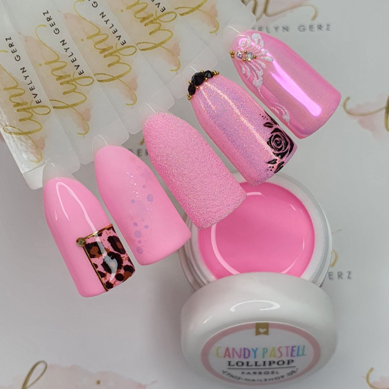 Candy Pastell Lollipop · Farbgel 5ml* für Nageldesign Nägel & Nagelstudios Candy Pastell Lollipop · Farbgel 5ml*, color gel, Farbe für Nägel, Gel Farben, Gelnägel Farbe, Pink, Rosa für Nägel im Nageldesign & Nagelstudios