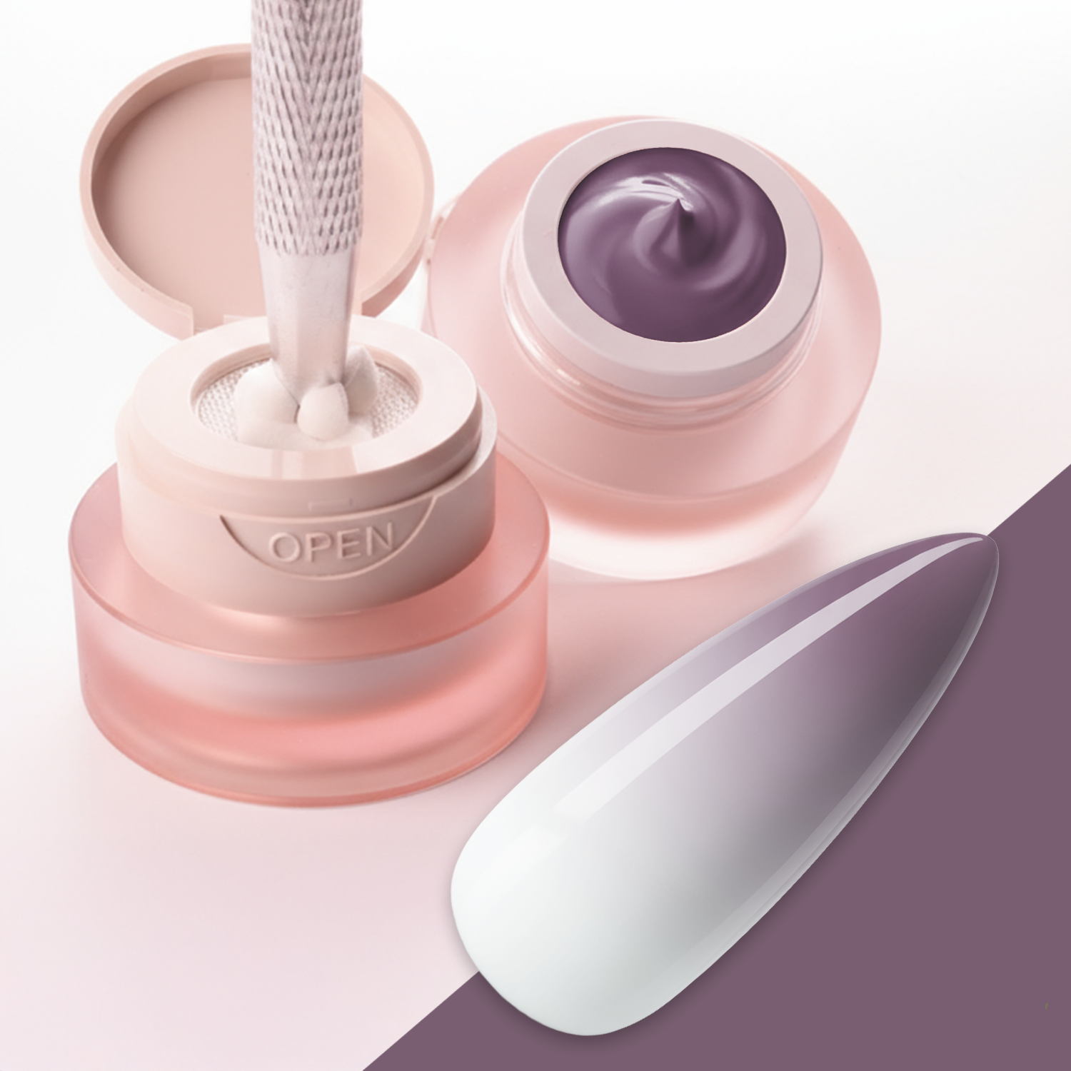 Ombre Babyboomer Gel · Mauve 2g für Nageldesign Nägel & Nagelstudios Ombre Babyboomer Gel · Mauve 2g, Aura-Effekt, Babyboomer Gel, Farbverlauf, Ombre Gel, Ombre Verlauf, Verlauf für Nägel im Nageldesign & Nagelstudios