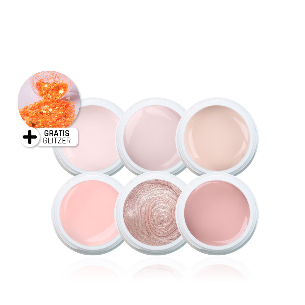 Nude Farbgel Set 6 Stück* für Nageldesign Nägel & Nagelstudios Nude Farbgel Set 6 Stück*, color gel, Farbe für Nägel, Gel Farben, Gelnägel Farbe, kit für Nägel im Nageldesign & Nagelstudios