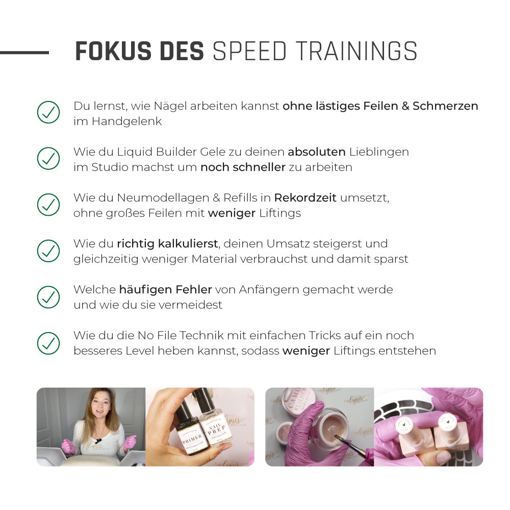 No File Kurs · Speed Training für Nageldesign Nägel & Nagelstudios No File Kurs · Speed Training,  für Nägel im Nageldesign & Nagelstudios