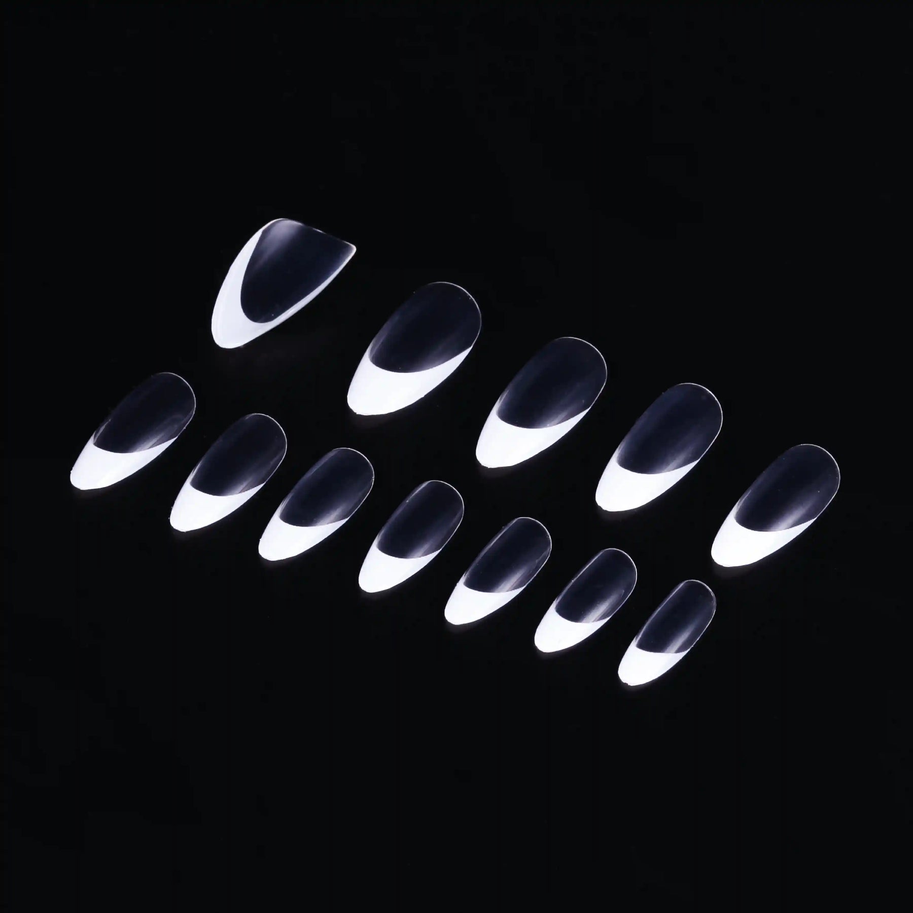 Press on Nails - French Mandel 120Stk für Nageldesign Nägel & Nagelstudios Press on Nails - French Mandel 120Stk, almond, aufdrück Nägel, click it tips, durchsichtig, klar, press on nails, press on nägel für Nägel im Nageldesign & Nagelstudios