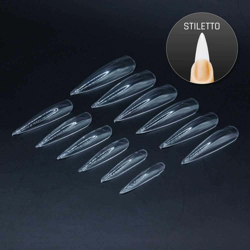 Stiletto Lang · Clear · Press On Tips für Nageldesign Nägel & Nagelstudios Stiletto Lang · Clear · Press On Tips, aufdrück Nägel, aufklebe Nagel, aufkleben, Click it Nagel, click it tips, coffin, durchsichtig, form, Fullcover Tips, klar, Press on nail, press on nails, press on nägel, spitz, stiletto für Nägel im Nageldesign & Nagelstudios