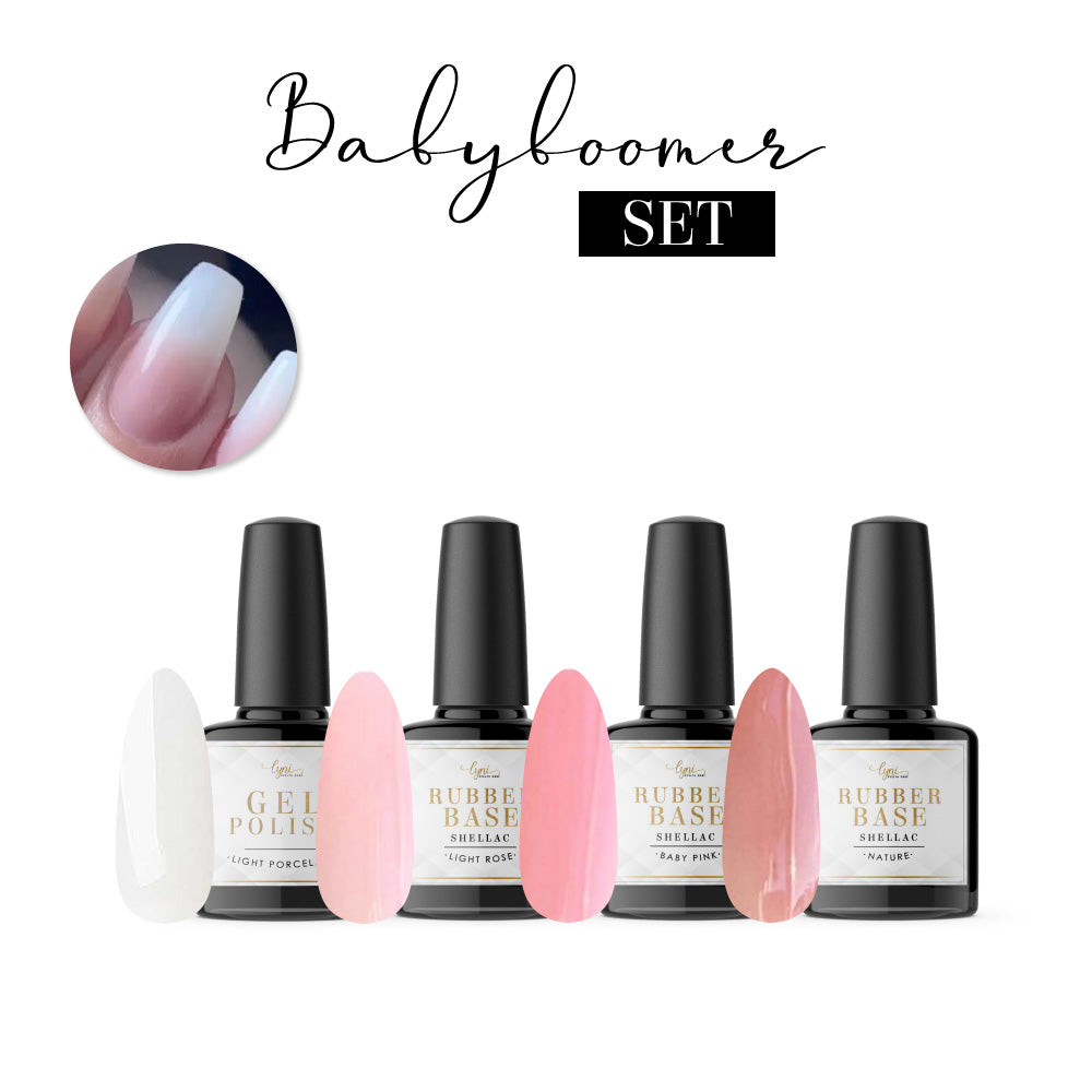 Babyboomer Shellac Set* für Nageldesign Nägel & Nagelstudios Babyboomer Shellac Set*, Babyboomer Kit, gel polish, Gellack, nail polish, uv lack für Nägel im Nageldesign & Nagelstudios