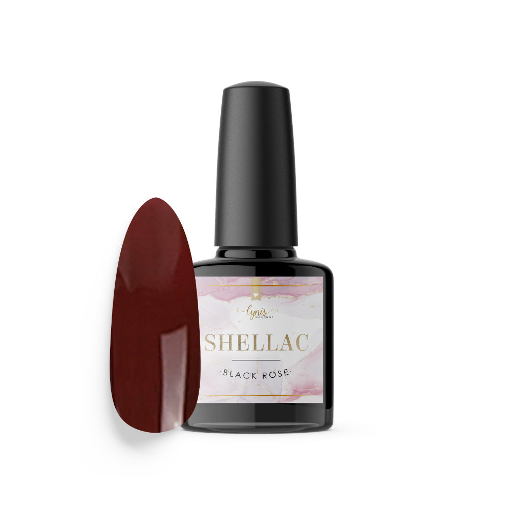 Shellac · Black Rose 7,3ml für Nageldesign Nägel & Nagelstudios Shellac · Black Rose 7,3ml, dunkel rot, gel polish, gellack, nail polish, rot, uv lack für Nägel im Nageldesign & Nagelstudios