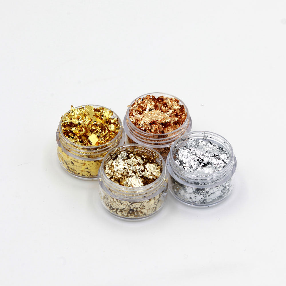 Golden Light Flakes Folie für Nageldesign Nägel & Nagelstudios Golden Light Flakes Folie, blattgold, Deko, dünne Folie, feines Papier, gelb, gold, Nailart, Nailfolie, verzieren für Nägel im Nageldesign & Nagelstudios