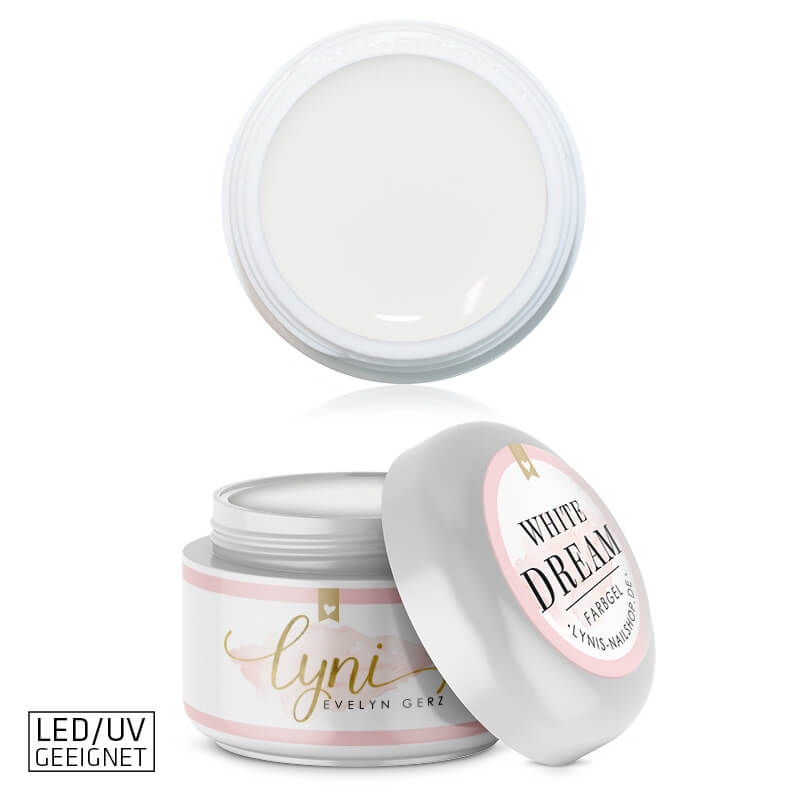 White Dream · Farbgel 5ml* für Nageldesign Nägel & Nagelstudios White Dream · Farbgel 5ml*, color gel, Farbe für Nägel, Gel Farben, Gelnägel Farbe, weiß für Nägel im Nageldesign & Nagelstudios
