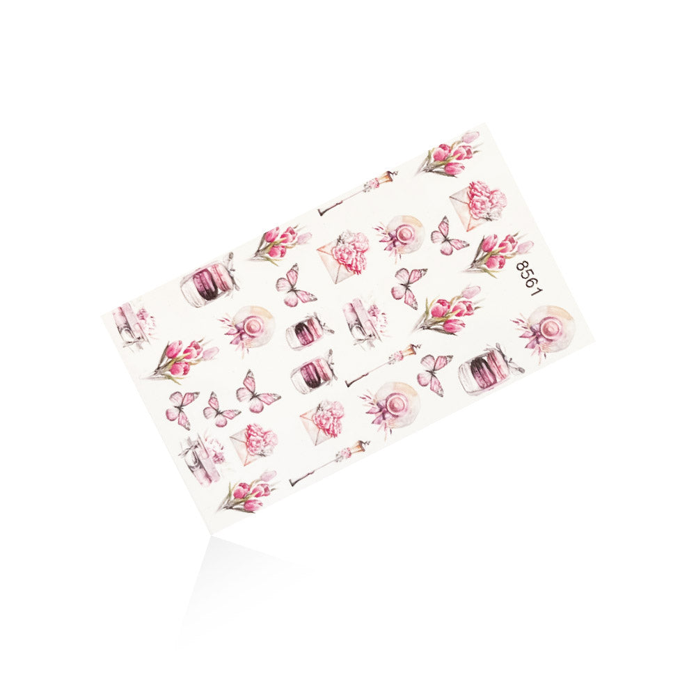 NailArt Wrap · 8561 für Nageldesign Nägel & Nagelstudios NailArt Wrap · 8561, Blumen, briefe, butterfly, bücher, Design Motive, macarons, schmetterlinge, slider, süß, Tattoo, Tulpen, wassertattoo für Nägel im Nageldesign & Nagelstudios