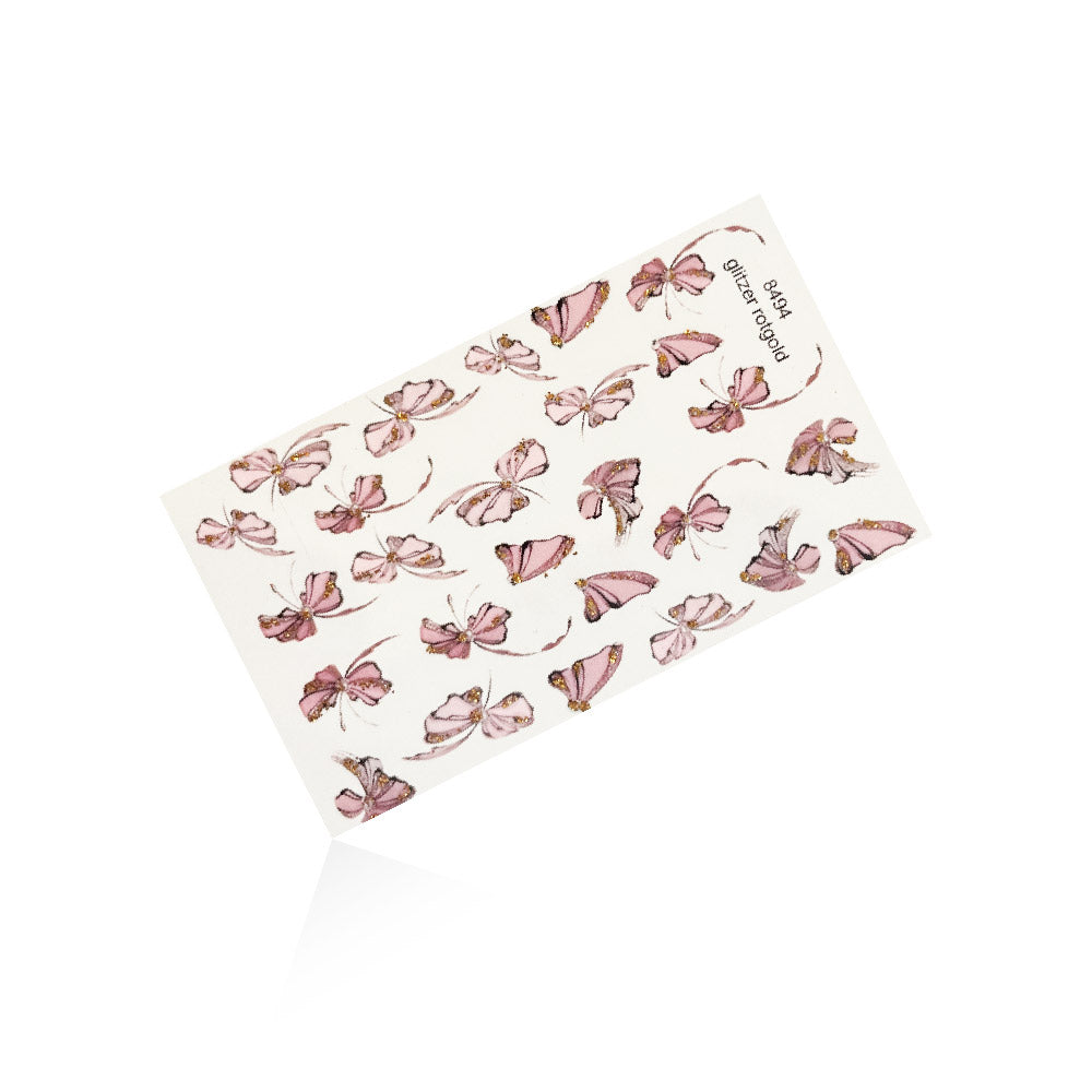 NailArt Wrap · 8494 Glitzer Rotgold für Nageldesign Nägel & Nagelstudios NailArt Wrap · 8494 Glitzer Rotgold, Blumen, Design Motive, Flowers, Red, Rose, Rot, slider, Tattoo, wassertattoo für Nägel im Nageldesign & Nagelstudios