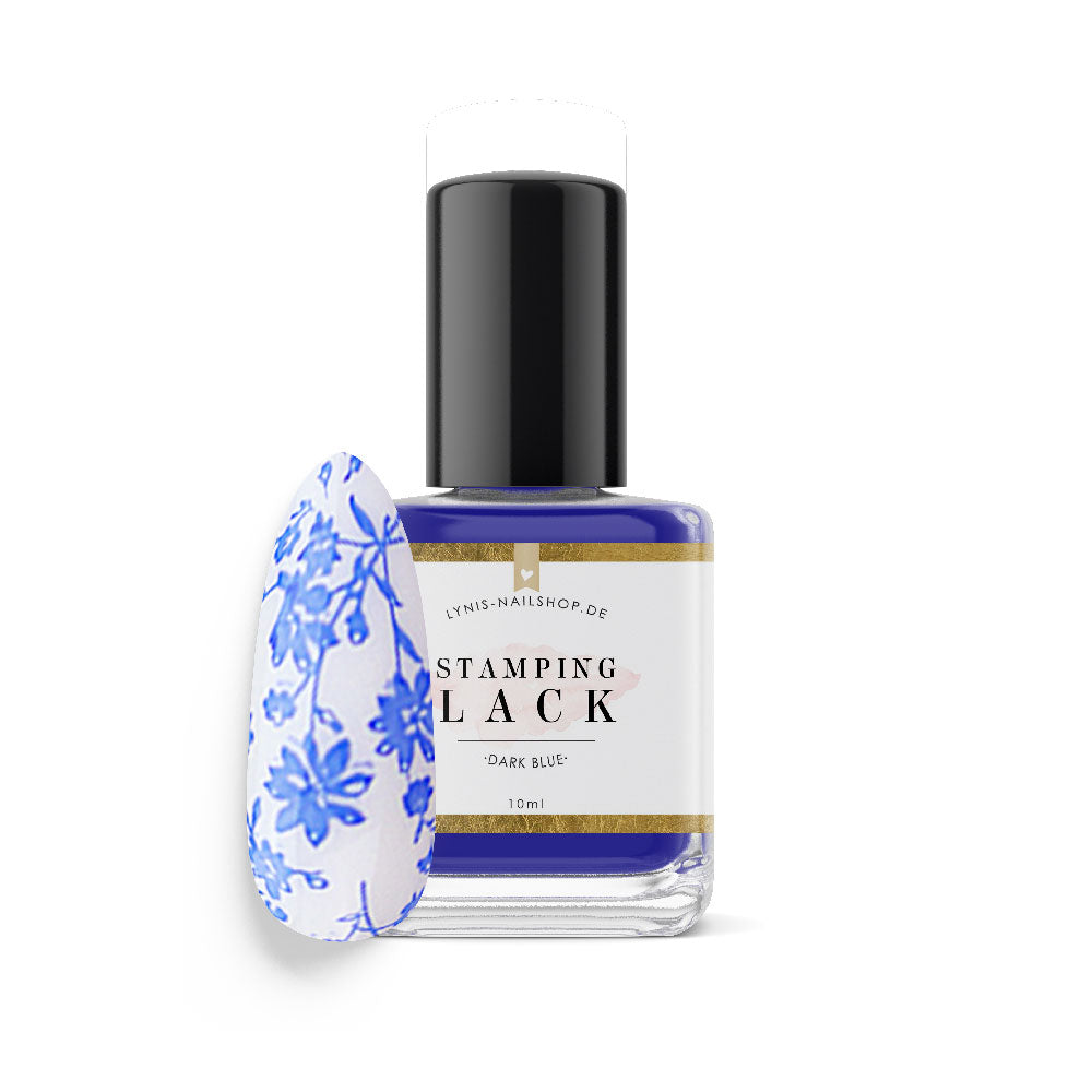 Stampinglack Dunkelblau 10ml* für Nageldesign Nägel & Nagelstudios Stampinglack Dunkelblau 10ml*, blau, stampen, Stempellack, stempeln für Nägel im Nageldesign & Nagelstudios