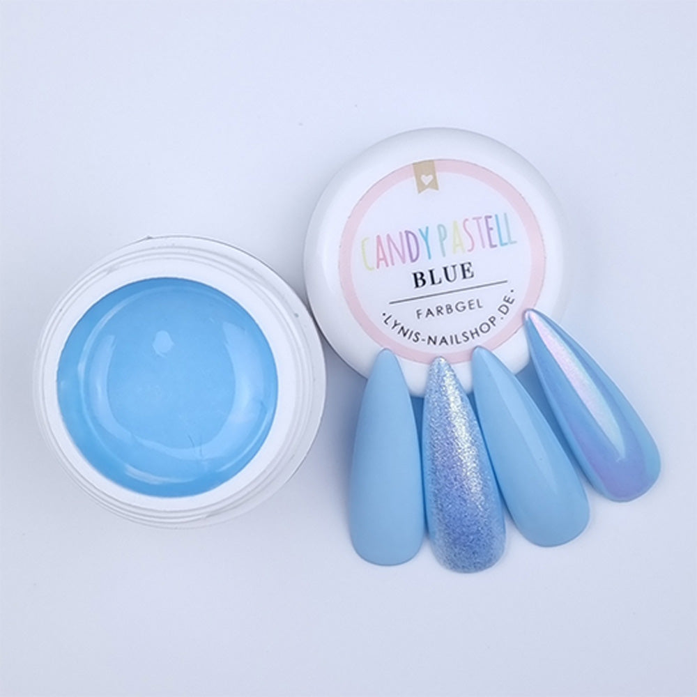 Candy Pastell Blue · Farbgel 5ml* für Nageldesign Nägel & Nagelstudios Candy Pastell Blue · Farbgel 5ml*, Blau, color gel, Farbe für Nägel, Gel Farben, Gelnägel Farbe für Nägel im Nageldesign & Nagelstudios