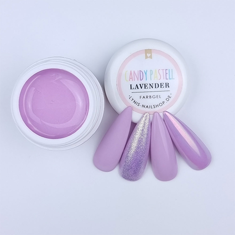 Candy Pastell Lavender · Farbgel 5ml* für Nageldesign Nägel & Nagelstudios Candy Pastell Lavender · Farbgel 5ml*, color gel, Farbe für Nägel, Gel Farben, Gelnägel Farbe, Lavendel für Nägel im Nageldesign & Nagelstudios