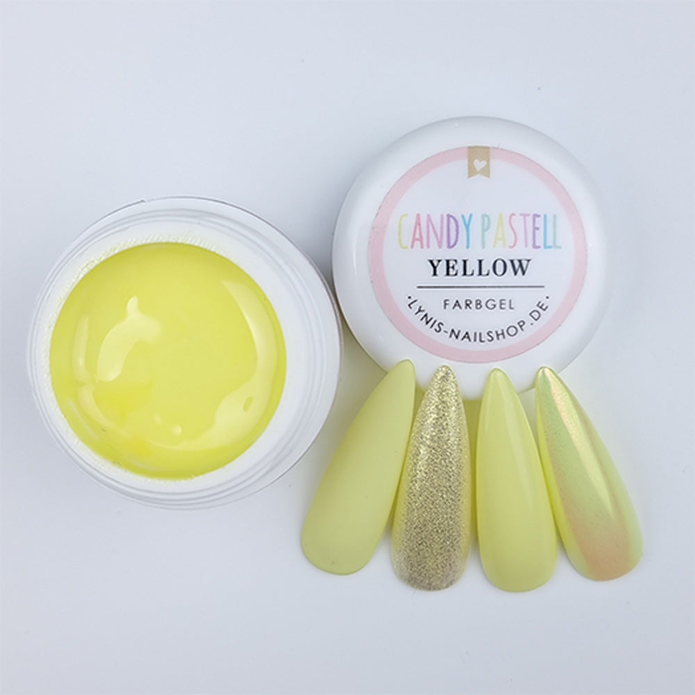 Candy Pastell Yellow · Farbgel 5ml* für Nageldesign Nägel & Nagelstudios Candy Pastell Yellow · Farbgel 5ml*, color gel, Farbe für Nägel, Gel Farben, Gelb, Gelnägel Farbe für Nägel im Nageldesign & Nagelstudios
