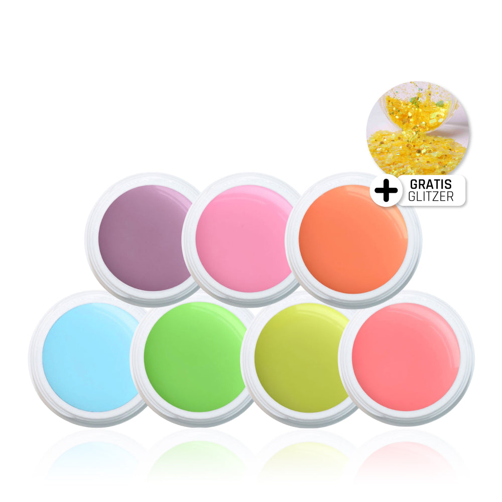 Candy Pastell Set* für Nageldesign Nägel & Nagelstudios Candy Pastell Set*, blau, Color Gel Kit, Farben Set, Farbgel Set, gelb, grün, lila, neon, orange, rosa, sommer farben für Nägel im Nageldesign & Nagelstudios