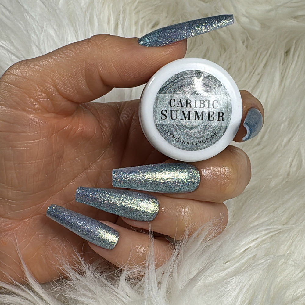 Farbgel Caribic Summer 5ml Premium* für Nageldesign Nägel & Nagelstudios Farbgel Caribic Summer 5ml Premium*, blau, color gel, effektgel, Farbe für Nägel, Gel Farben, Gelnägel Farbe, Glitter Gel, Glitzergel, Türkis für Nägel im Nageldesign & Nagelstudios