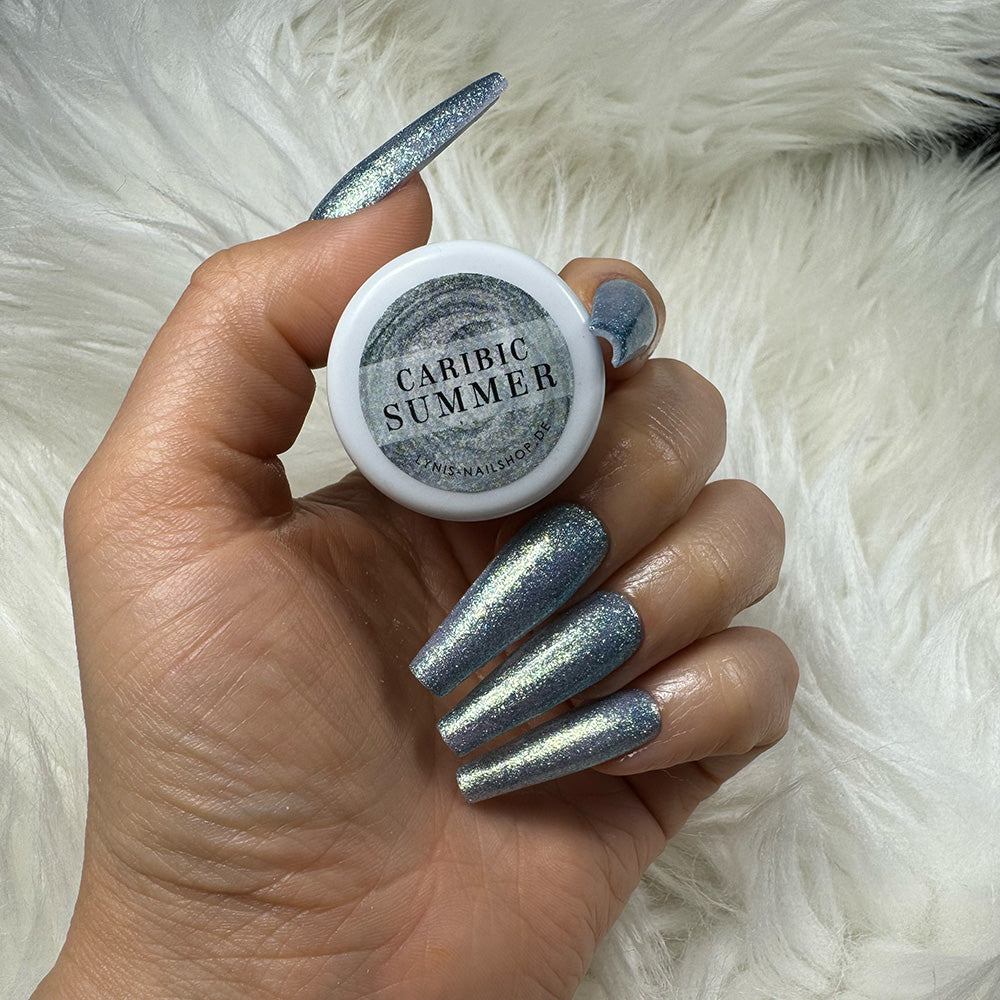Farbgel Caribic Summer 5ml Premium* für Nageldesign Nägel & Nagelstudios Farbgel Caribic Summer 5ml Premium*, blau, color gel, effektgel, Farbe für Nägel, Gel Farben, Gelnägel Farbe, Glitter Gel, Glitzergel, Türkis für Nägel im Nageldesign & Nagelstudios