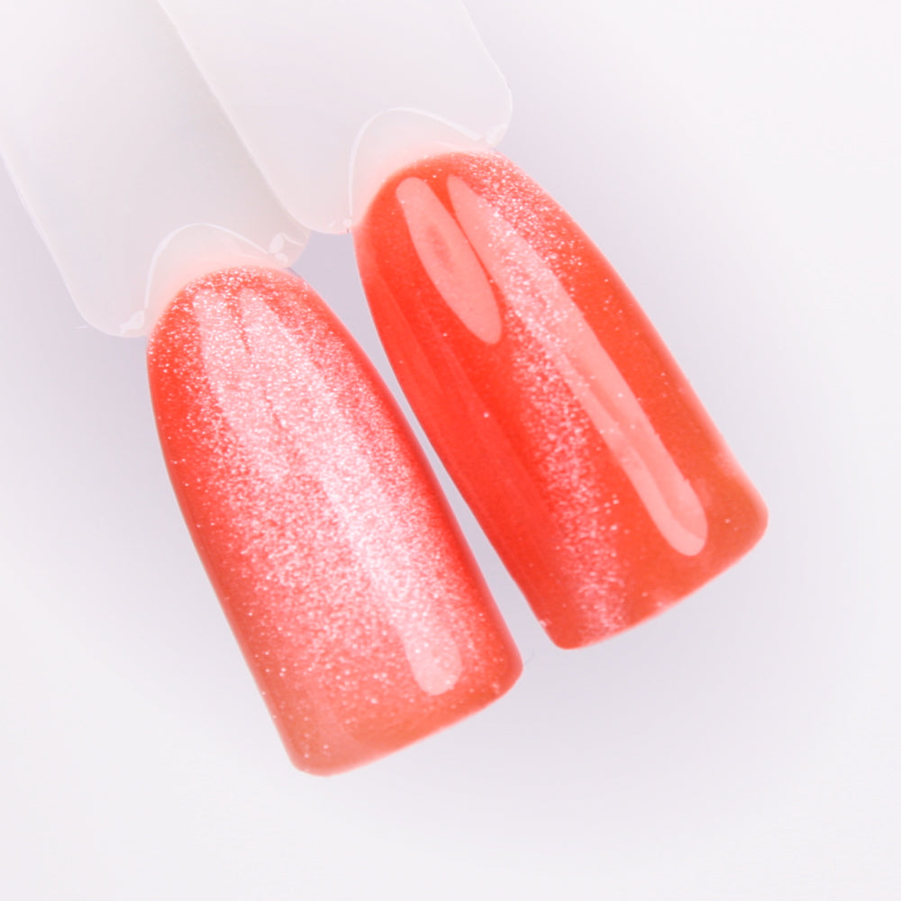Shellac · Cat Eye Summer Coral 7,3ml für Nageldesign Nägel & Nagelstudios Shellac · Cat Eye Summer Coral 7,3ml, Effekt Lack, gel polish, Gellack, Magnet Lack, nail polish, uv lack für Nägel im Nageldesign & Nagelstudios
