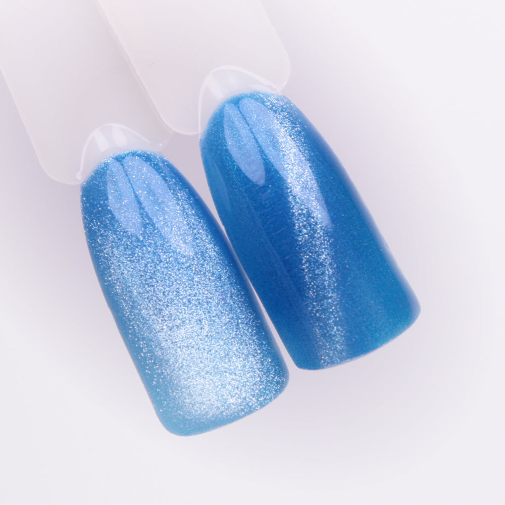 Shellac · Cat Eye Summer Blue 7,3ml für Nageldesign Nägel & Nagelstudios Shellac · Cat Eye Summer Blue 7,3ml, Effekt Lack, gel polish, Gellack, Magnet Lack, nail polish, uv lack für Nägel im Nageldesign & Nagelstudios
