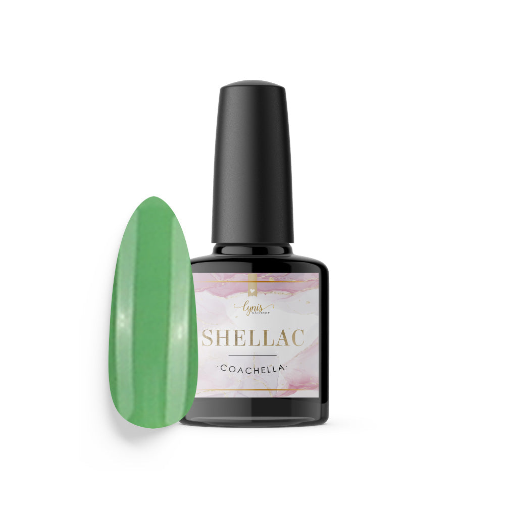Shellac · Coachella 7,3ml für Nageldesign Nägel & Nagelstudios Shellac · Coachella 7,3ml, gel polish, gellack, grün, nail polish, uv lack für Nägel im Nageldesign & Nagelstudios