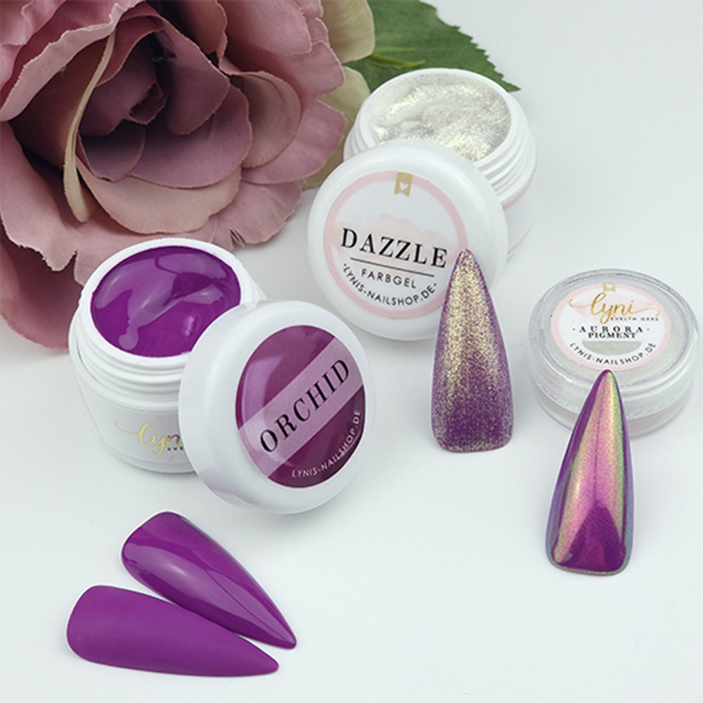 Farbgel Orchid 5ml Premium* für Nageldesign Nägel & Nagelstudios Farbgel Orchid 5ml Premium*, color gel, Farbe für Nägel, fuchsia, Gel Farben, Gelnägel Farbe, pink für Nägel im Nageldesign & Nagelstudios