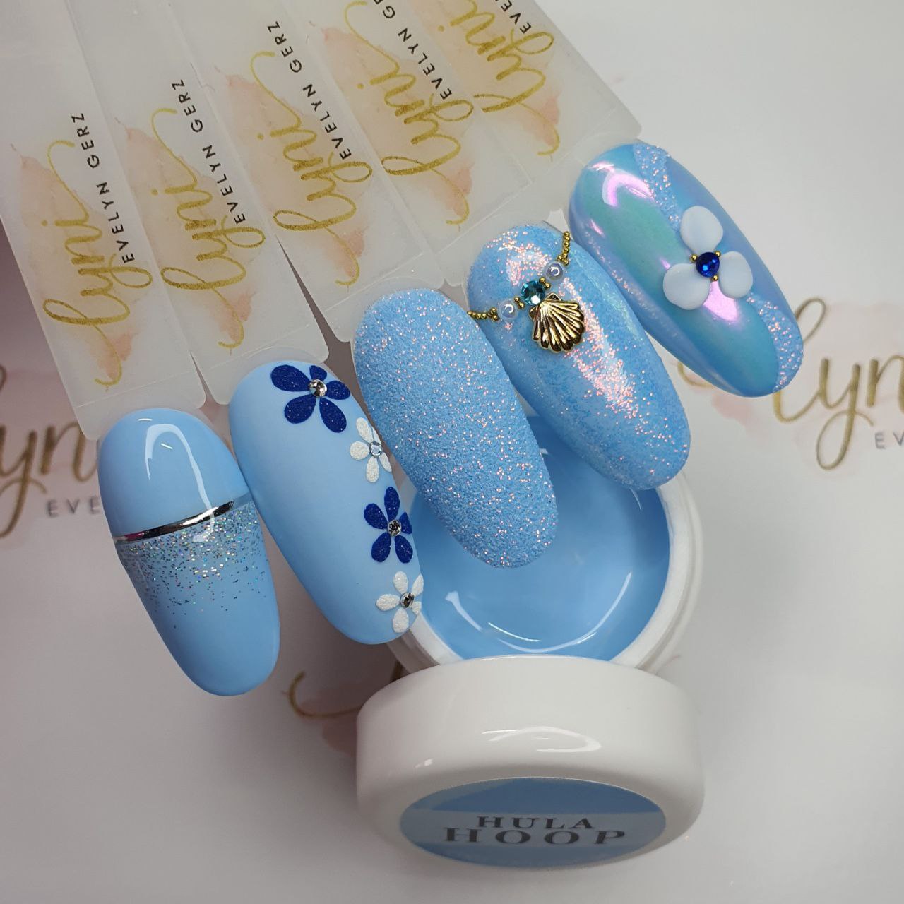 Farbgel Hula Hoop 5ml Premium* für Nageldesign Nägel & Nagelstudios Farbgel Hula Hoop 5ml Premium*, blau, color gel, Farbe für Nägel, Gel Farben, Gelnägel Farbe für Nägel im Nageldesign & Nagelstudios