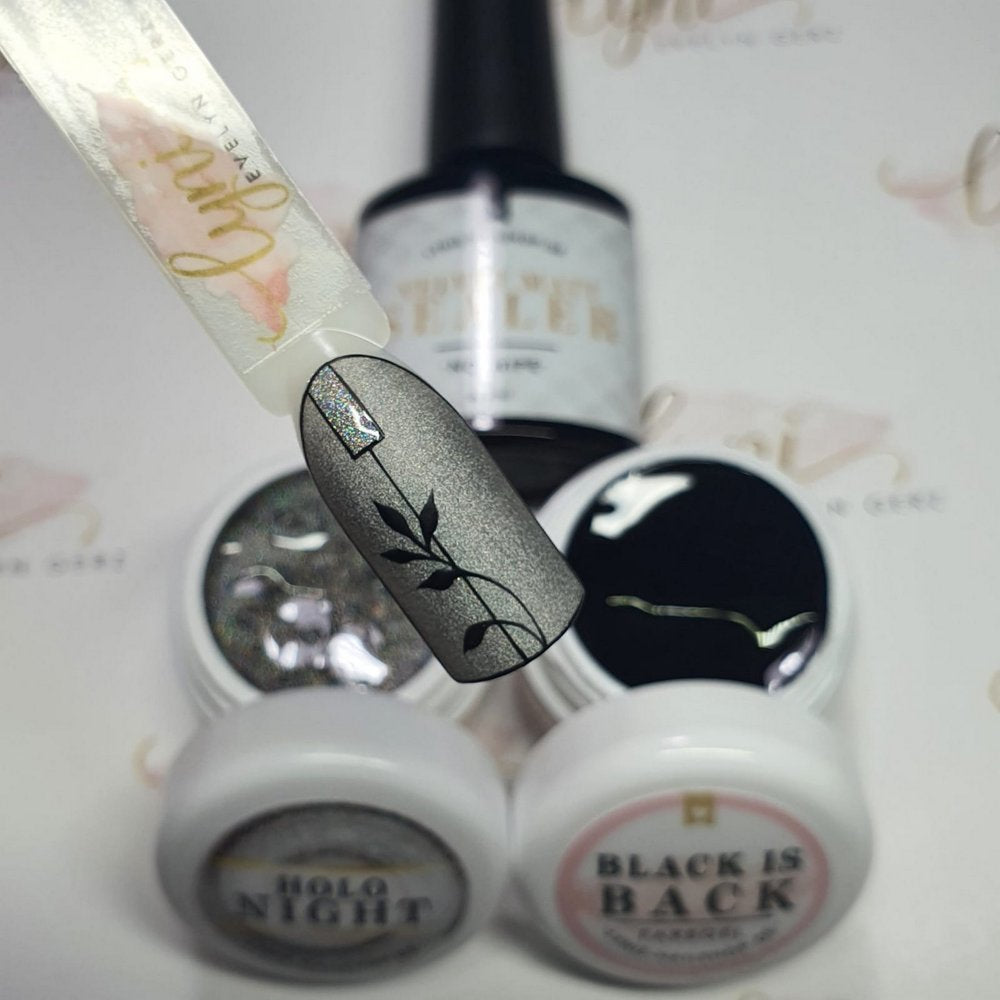 Farbgel Holo Night 5ml Premium* für Nageldesign Nägel & Nagelstudios Farbgel Holo Night 5ml Premium*, color gel, Farbe für Nägel, Gel Farben, Gelnägel Farbe, holo, schimmer, silber für Nägel im Nageldesign & Nagelstudios