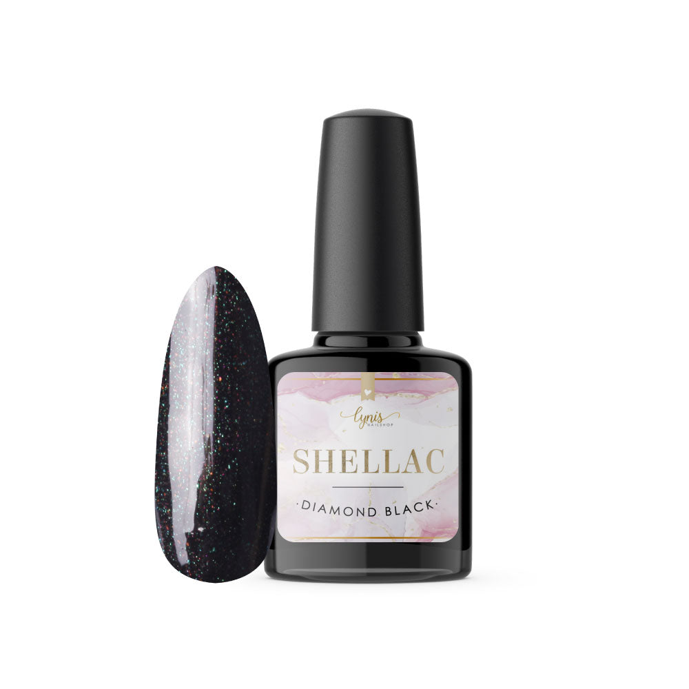 Shellac · Diamond Black 7,3ml für Nageldesign Nägel & Nagelstudios Shellac · Diamond Black 7,3ml, beige, gel polish, gellack, nail polish, uv lack für Nägel im Nageldesign & Nagelstudios