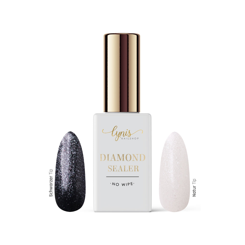 Diamond Sealer · No Wipe 10ml* für Nageldesign Nägel & Nagelstudios Diamond Sealer · No Wipe 10ml*, glanz Versiegler, glimmer, Glitter, Glitzer, schimmer, silber, Top Coat, Versiegelungsgel, Versiegler für Nägel im Nageldesign & Nagelstudios