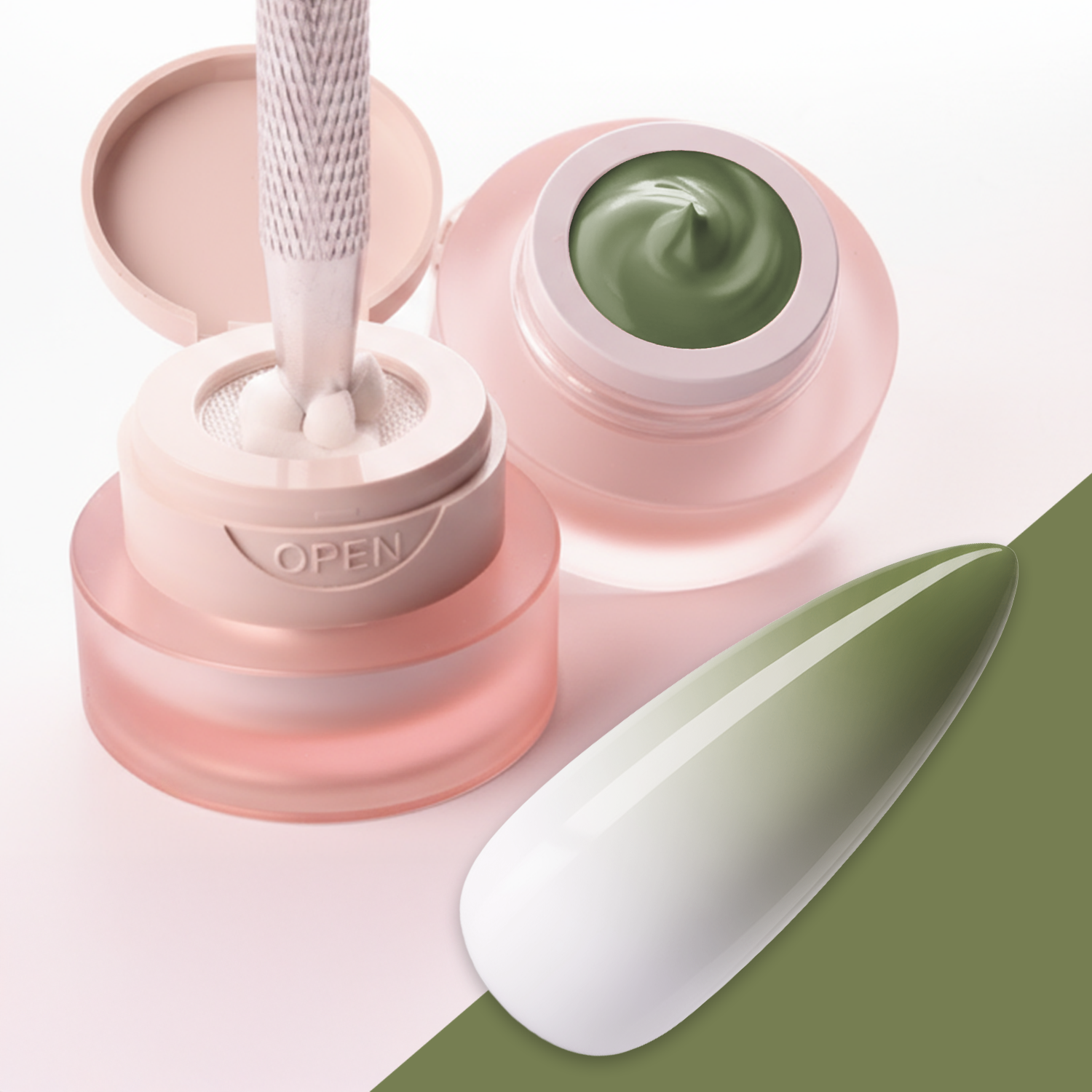 Ombre Babyboomer Gel · Pistachio 2g für Nageldesign Nägel & Nagelstudios Ombre Babyboomer Gel · Pistachio 2g, Aura-Effekt, Babyboomer Gel, Farbverlauf, Ombre Gel, Ombre Verlauf, Verlauf für Nägel im Nageldesign & Nagelstudios