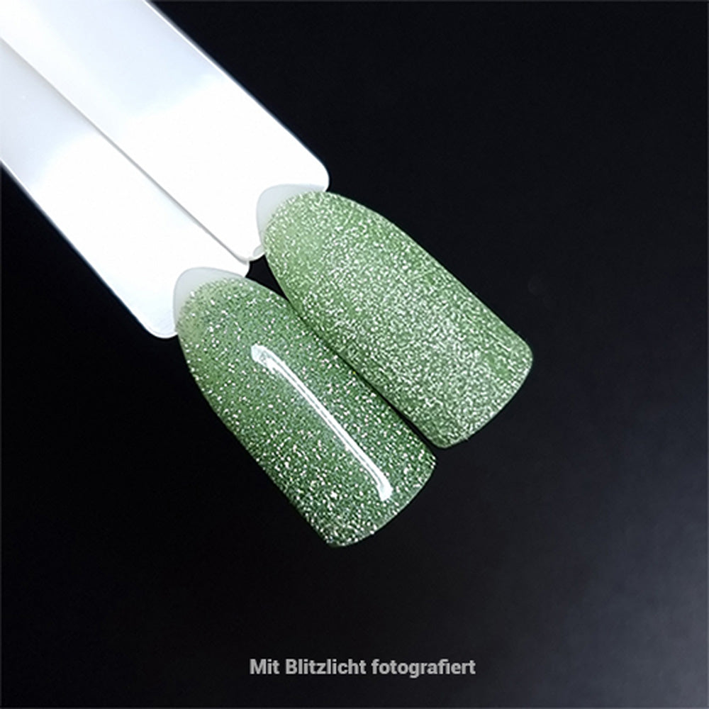 Shellac · Reflective 09 · 7.3ml für Nageldesign Nägel & Nagelstudios Shellac · Reflective 09 · 7.3ml, disco, effekt Shellac, funkeln, gellack, gelpolish, glitter, glitzer, glitzer lacke, green, grün, leuchtende farben, reflektierend für Nägel im Nageldesign & Nagelstudios