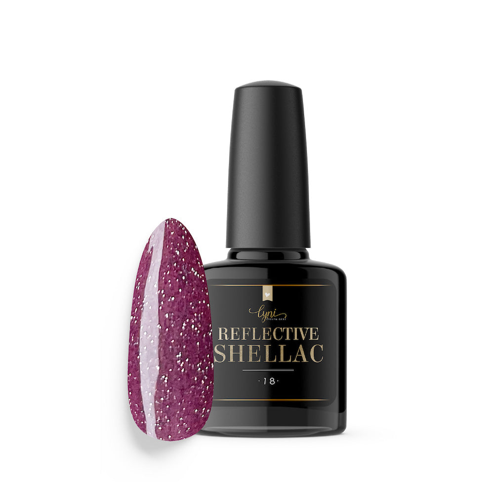 Shellac · Reflective 18 · 7.3ml für Nageldesign Nägel & Nagelstudios Shellac · Reflective 18 · 7.3ml, disco, effekt Shellac, funkeln, gellack, gelpolish, glitter, glitzer, glitzer lacke, leuchtende farben, reflektierend, rosa für Nägel im Nageldesign & Nagelstudios