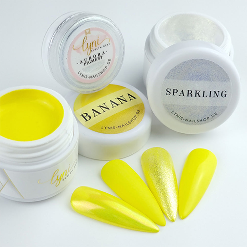 Farbgel Banana 5ml Premium* für Nageldesign Nägel & Nagelstudios Farbgel Banana 5ml Premium*, color gel, Farbe für Nägel, Gel Farben, gelb, Gelnägel Farbe für Nägel im Nageldesign & Nagelstudios