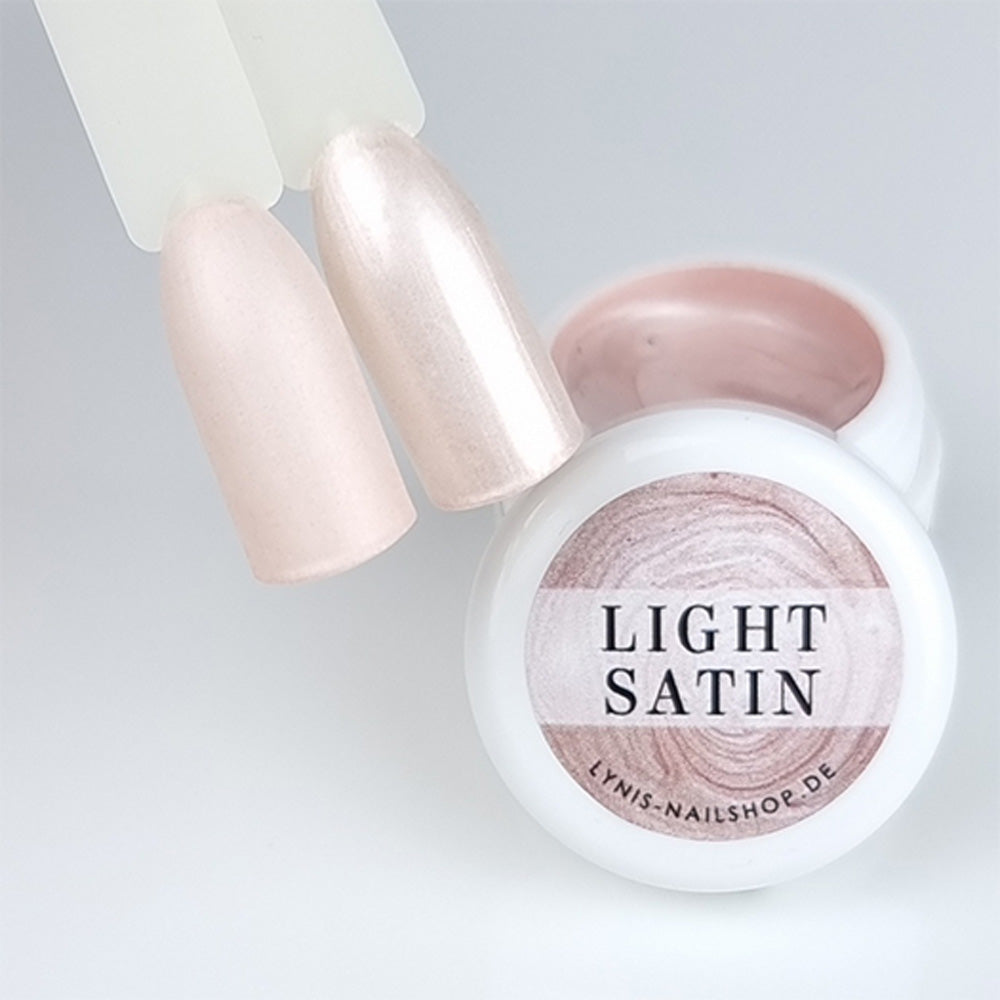 Farbgel Light Satin 5ml Premium* für Nageldesign Nägel & Nagelstudios Farbgel Light Satin 5ml Premium*, beige, braun, color gel, Farbe für Nägel, Gel Farben, Gelnägel Farbe, glimmer, glitzer für Nägel im Nageldesign & Nagelstudios