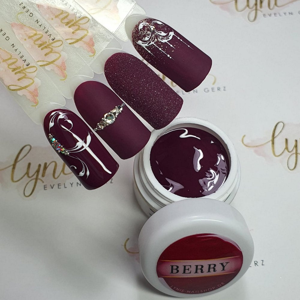 Farbgel Berry 5ml Premium* für Nageldesign Nägel & Nagelstudios Farbgel Berry 5ml Premium*, beerenton, beerig, color gel, Farbe für Nägel, Gel Farben, Gelnägel Farbe, Pink für Nägel im Nageldesign & Nagelstudios