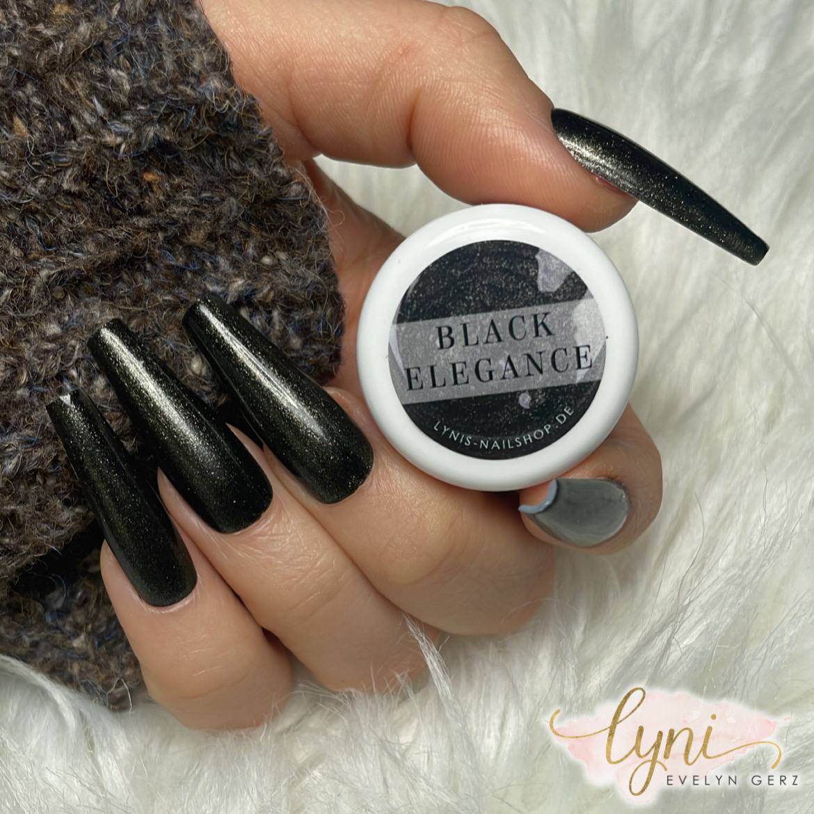 Farbgel Black Elegance 5ml Premium* für Nageldesign Nägel & Nagelstudios Farbgel Black Elegance 5ml Premium*, color gel, colour gel, Farbe für Nägel, Gel Farben, Gelnägel Farbe für Nägel im Nageldesign & Nagelstudios
