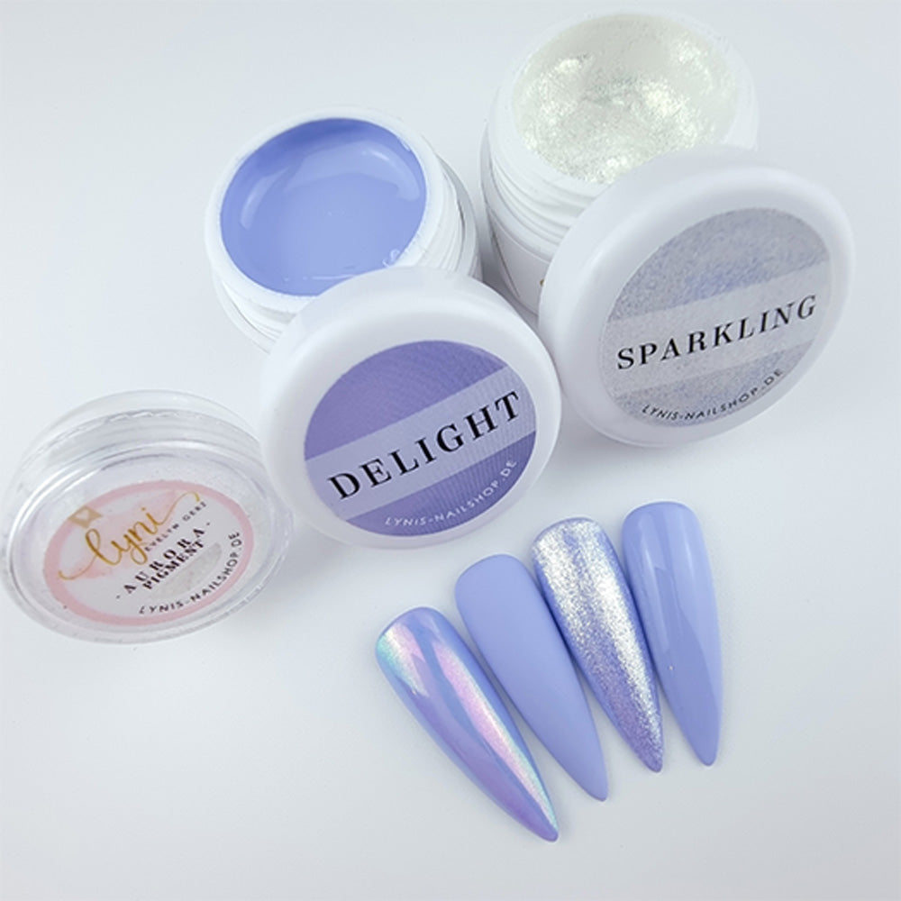 Farbgel Delight 5ml Premium* für Nageldesign Nägel & Nagelstudios Farbgel Delight 5ml Premium*, blau, color gel, Farbe für Nägel, Gel Farben, Gelnägel Farbe, lila für Nägel im Nageldesign & Nagelstudios