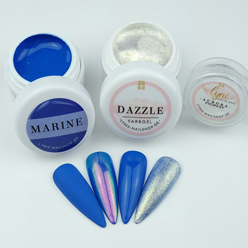Farbgel Marine 5ml Premium* für Nageldesign Nägel & Nagelstudios Farbgel Marine 5ml Premium*, blau, color gel, Farbe für Nägel, Gel Farben, Gelnägel Farbe für Nägel im Nageldesign & Nagelstudios