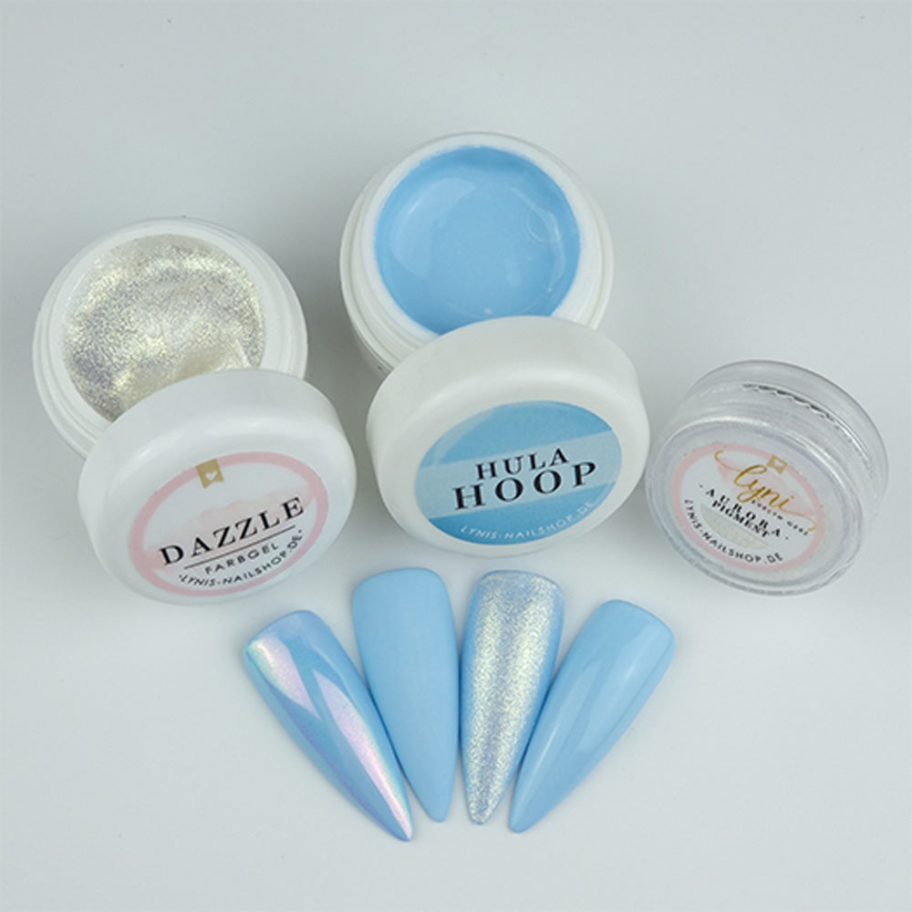 Farbgel Hula Hoop 5ml Premium* für Nageldesign Nägel & Nagelstudios Farbgel Hula Hoop 5ml Premium*, blau, color gel, Farbe für Nägel, Gel Farben, Gelnägel Farbe für Nägel im Nageldesign & Nagelstudios