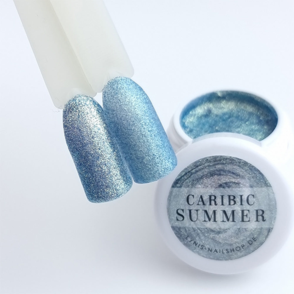 Farbgel Caribic Summer 5ml Premium* für Nageldesign Nägel & Nagelstudios Farbgel Caribic Summer 5ml Premium*, blau, color gel, effektgel, Farbe für Nägel, Gel Farben, Gelnägel Farbe, Glitter Gel, Glitzergel, Türkis für Nägel im Nageldesign & Nagelstudios