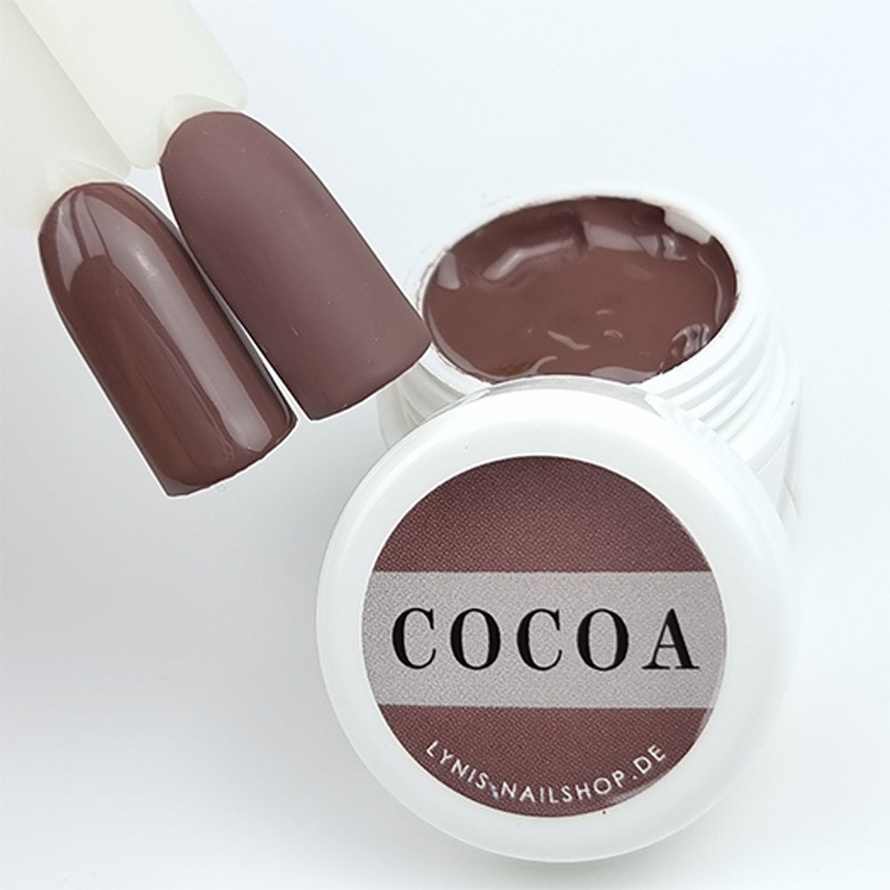 Farbgel Cocoa 5ml Premium* für Nageldesign Nägel & Nagelstudios Farbgel Cocoa 5ml Premium*, braun, color gel, Farbe für Nägel, Gel Farben, Gelnägel Farbe für Nägel im Nageldesign & Nagelstudios