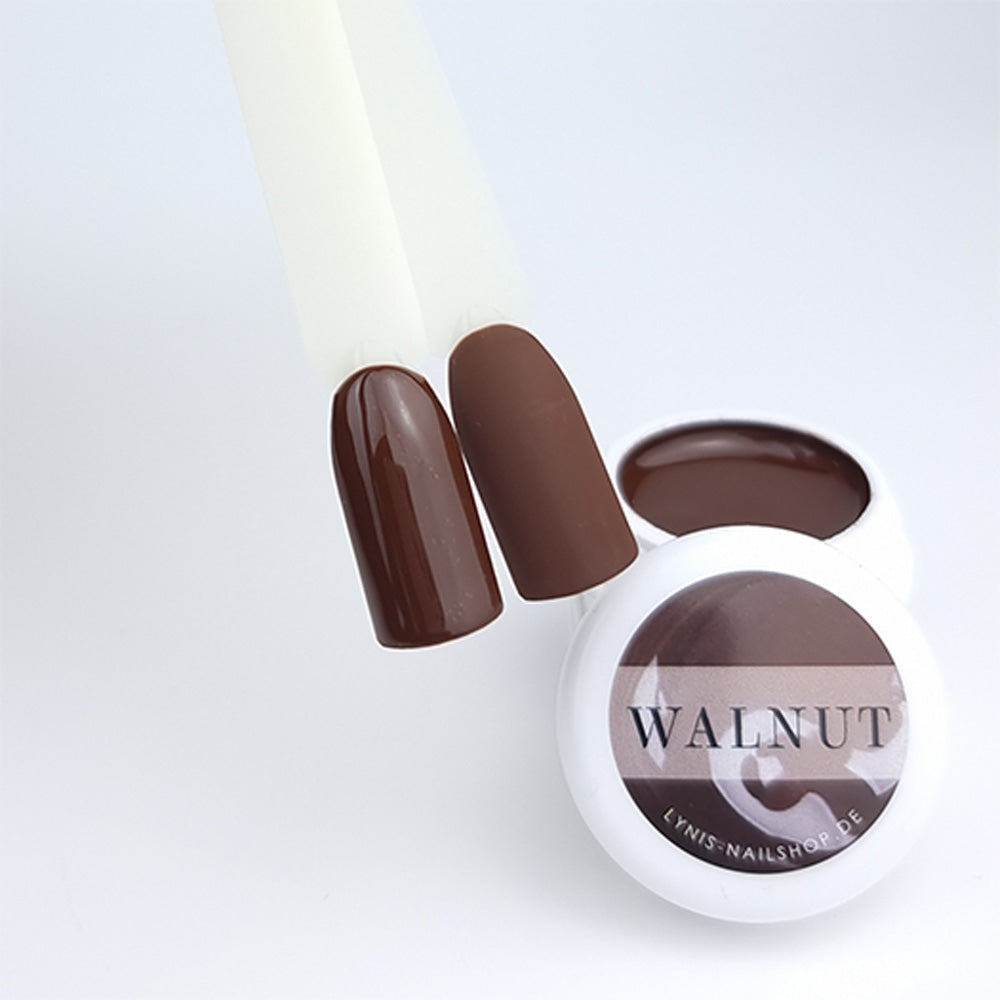 Farbgel Walnut 5ml Premium* für Nageldesign Nägel & Nagelstudios Farbgel Walnut 5ml Premium*, color gel, colour gel, Farbe für Nägel, Gel Farben, Gelnägel Farbe für Nägel im Nageldesign & Nagelstudios