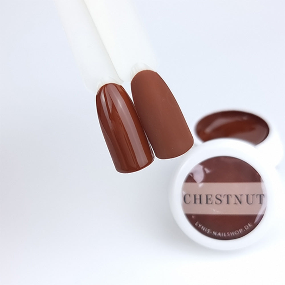 Farbgel Chestnut 5ml Premium* für Nageldesign Nägel & Nagelstudios Farbgel Chestnut 5ml Premium*, color gel, colour gel, Farbe für Nägel, Gel Farben, Gelnägel Farbe für Nägel im Nageldesign & Nagelstudios