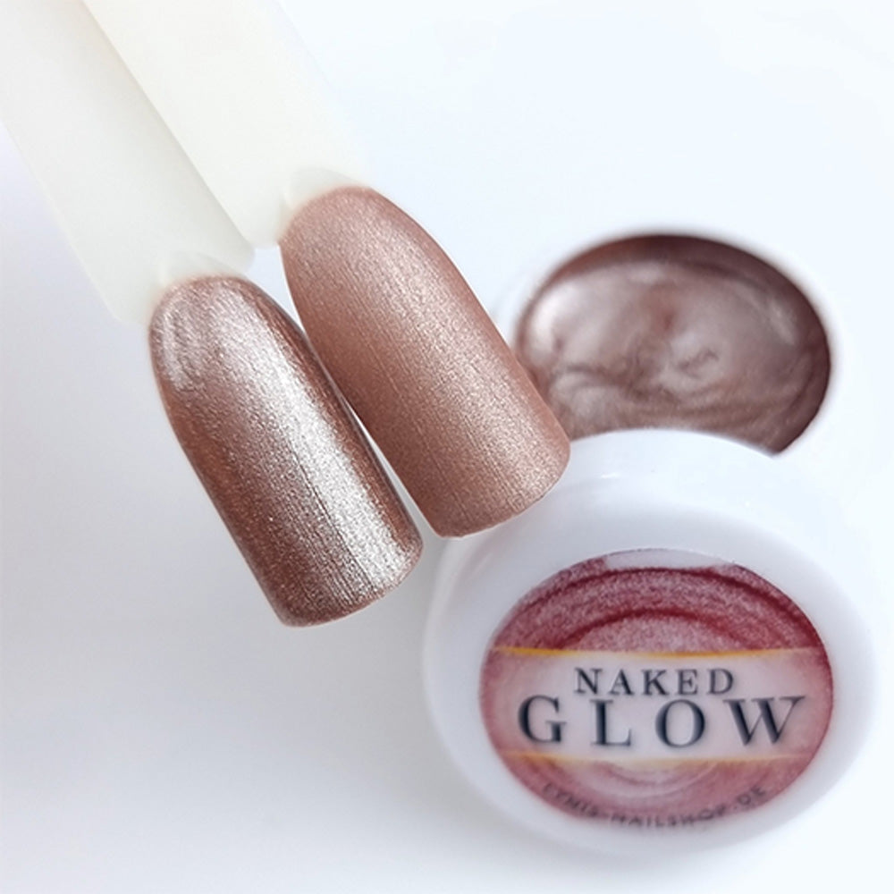 Farbgel Naked Glow 5ml Premium* für Nageldesign Nägel & Nagelstudios Farbgel Naked Glow 5ml Premium*, braun, color gel, Farbe für Nägel, Gel Farben, Gelnägel Farbe, kupfer, schimmer für Nägel im Nageldesign & Nagelstudios