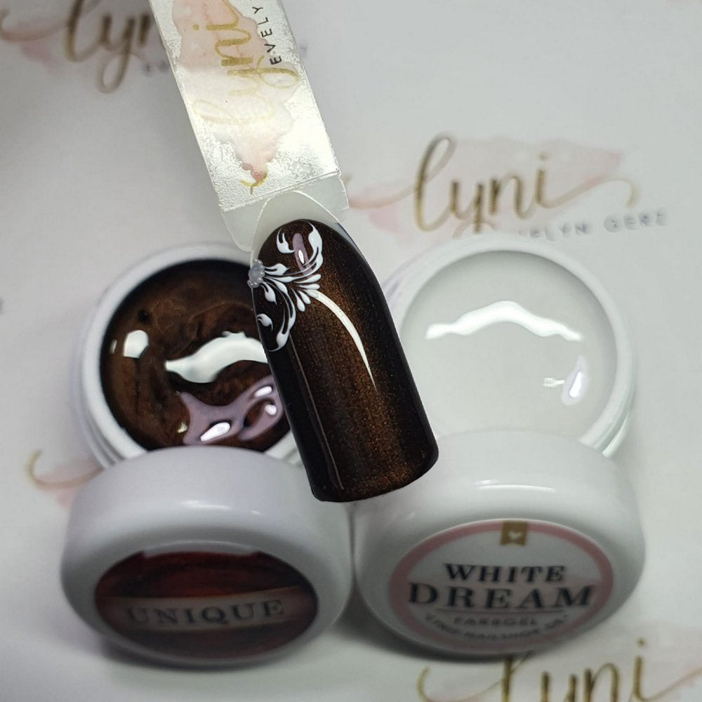 Farbgel Unique 5ml Premium* für Nageldesign Nägel & Nagelstudios Farbgel Unique 5ml Premium*, braun, color gel, Farbe für Nägel, Gel Farben, Gelnägel Farbe, rot, schimmer für Nägel im Nageldesign & Nagelstudios