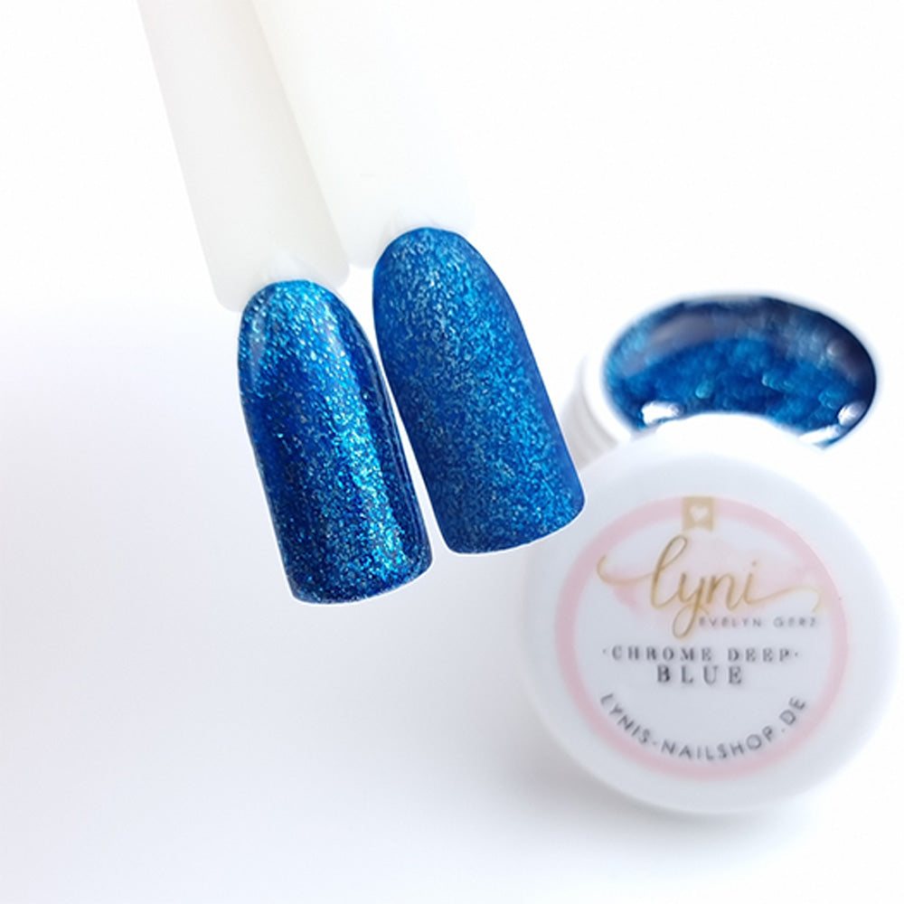 Chrom Deep Blue · Farbgel 5ml* für Nageldesign Nägel & Nagelstudios Chrom Deep Blue · Farbgel 5ml*, Blau, color gel, effektgel, Farbe für Nägel, Gel Farben, Gelnägel Farbe, Glitter Gel, Glitzergel für Nägel im Nageldesign & Nagelstudios